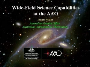 WideField Science Capabilities at the AAO Stuart Ryder