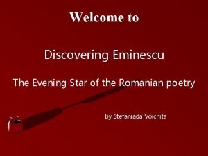 Evening star eminescu