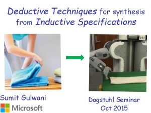 Deductive synthesis