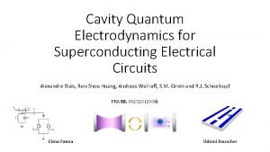 Cavity Quantum Electrodynamics for Superconducting Electrical Circuits Alexandre