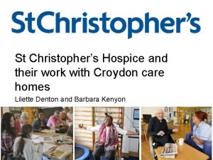 St christophers hospice croydon