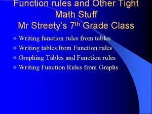 Function rules in math