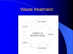 Waste treatment WASTEWATER Chapter 22 l Sewer Sanitary