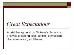 Great expectations plot diagram