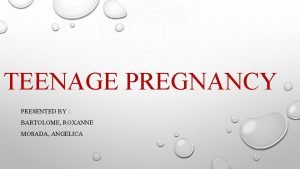 Lack of knowledge in teenage pregnancy