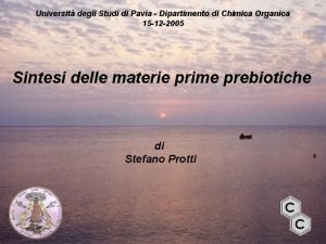 Dipartimento di chimica pavia Dipartimento di chimica pavia