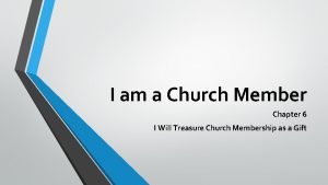 I am a church member chapter 1