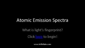 Atomic emmision spectrum