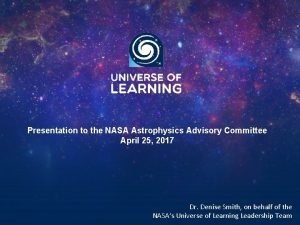 Nasa astrophysics advisory committee