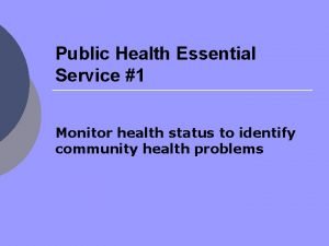 Monitor health status