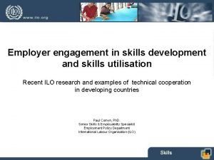 Employer engagement in skills development and skills utilisation