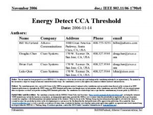 November 2006 doc IEEE 802 1106 1790 r