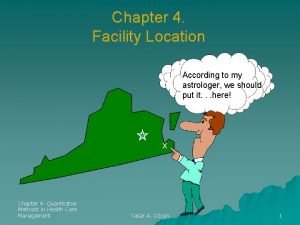 Chapter 4 Facility Location According to my astrologer