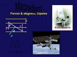 Forces Magnetic Dipoles B x q F F