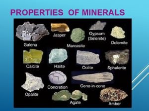 Properties of mineral