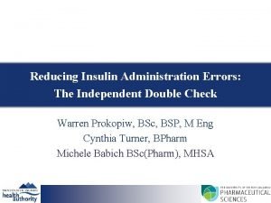 Insulin double check policy