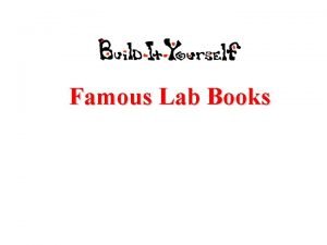 Lab book example