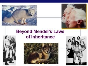 Beyond Mendels Laws of Inheritance 2006 2007 Extending