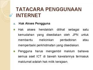 Tatacara penggunaan internet