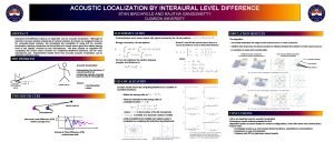 ACOUSTIC LOCALIZATION BY INTERAURAL LEVEL DIFFERENCE STAN BIRCHFIELD