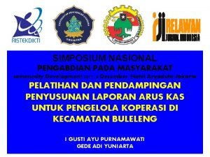 SIMPOSIUM NASIONAL PENGABDIAN PADA MASYARAKAT community Development 2017