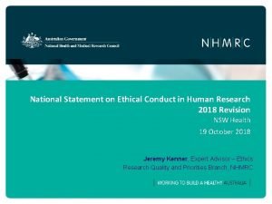 National statement human ethics