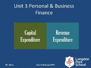 Unit 3 personal and business finance