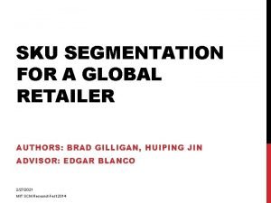 Sku segmentation