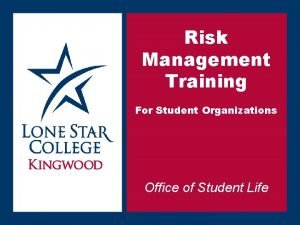 Risk Management Training For Student Organizations Office of