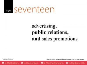 chapter seventeen advertising public relations and sales promotions
