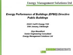 Energy Performance of Buildings EPBD Directive Public Buildings
