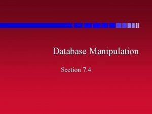 Database manipulation in prolog