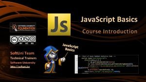 Java Script Basics Course Introduction Soft Uni Team