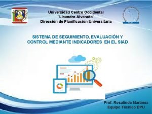 Universidad Centro Occidental Lisandro Alvarado Direccin de Planificacin
