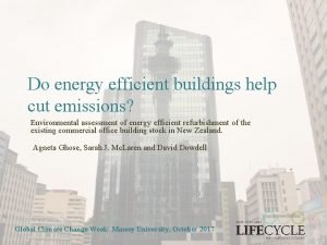 Do energy efficient buildings help cut emissions Environmental