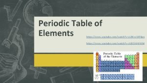 Periodic Table of Elements https www youtube comwatch