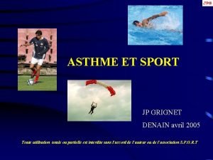 ASTHME ET SPORT JP GRIGNET DENAIN avril 2005