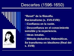 Descartes 1596 à 1650