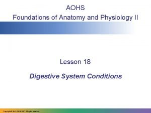 AOHS Foundations of Anatomy and Physiology II Lesson