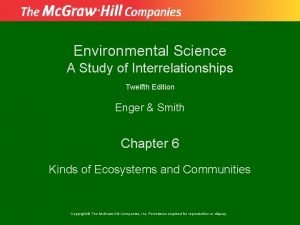 Environmental Science A Study of Interrelationships Twelfth Edition