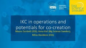 IKC in operations and potentials for cocreation Mauro