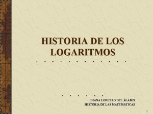 Historia de logaritmos