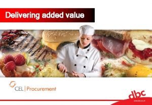 Delivering added value Agenda Introduction Adding Value Products