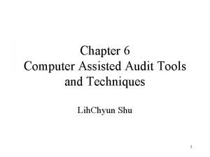 It audit tools and techniques