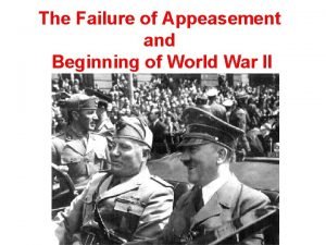 Failure of appeasement