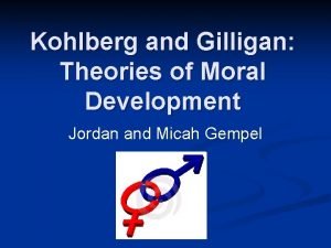 Kohlberg and Gilligan Theories of Moral Development Jordan