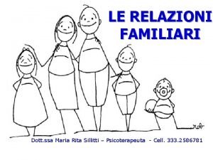 LE RELAZIONI FAMILIARI Dott ssa Maria Rita Sillitti