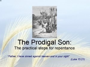 Prodigal son repentance