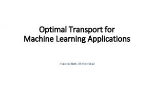 Optimal transport deep learning