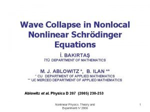 Wave Collapse in Nonlocal Nonlinear Schrdinger Equations BAKIRTA